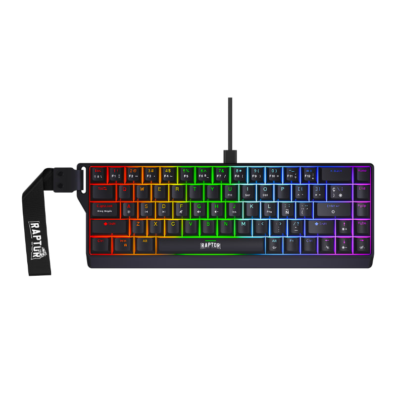 Teclado RAPTOR Fireclaw Magnetico Red Otemu M68