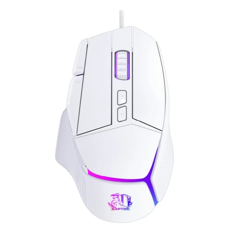 Mouse RAPTOR STORM GRIP 9 Botones BLANCO