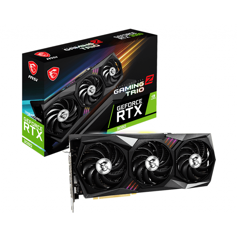 Placa de Video MSI RTX 3080 Gaming Trio Z 12GB