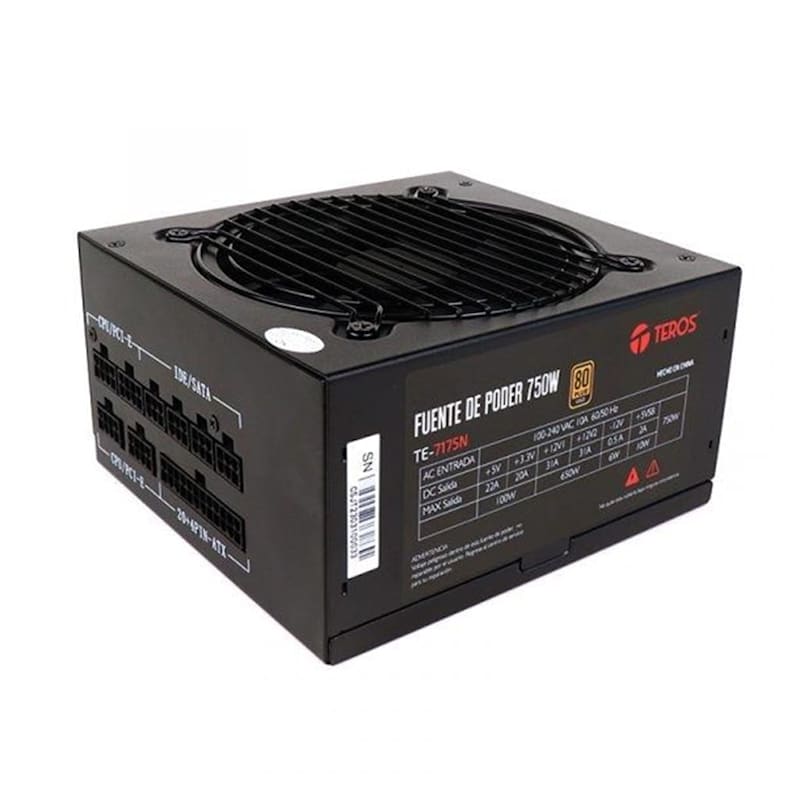 Fuente de Poder TEROS 750w 80 Plus Gold