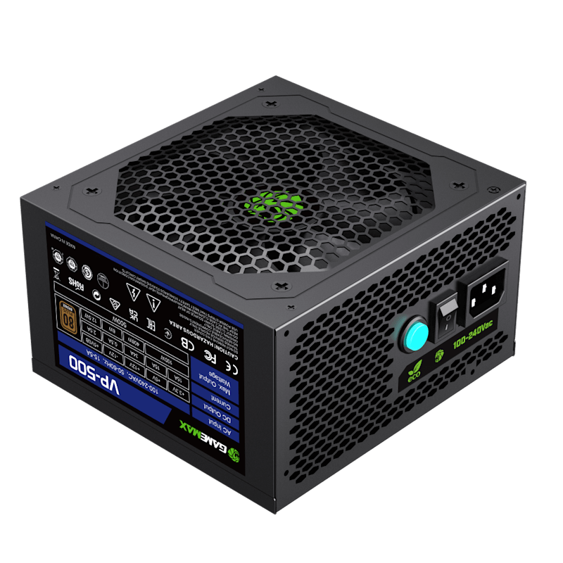 Fuente de poder GAMEMAX 500W 80 Plus Bronze
