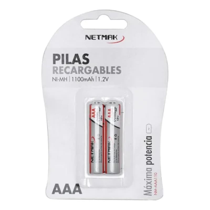 Pilas recargables AAA Netmak 