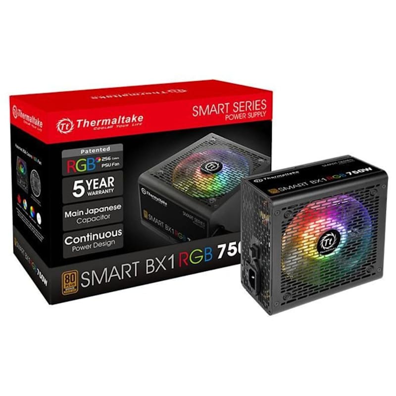 Fuente de Poder THERMALTAKE 750w 80 Plus Bronze RGB