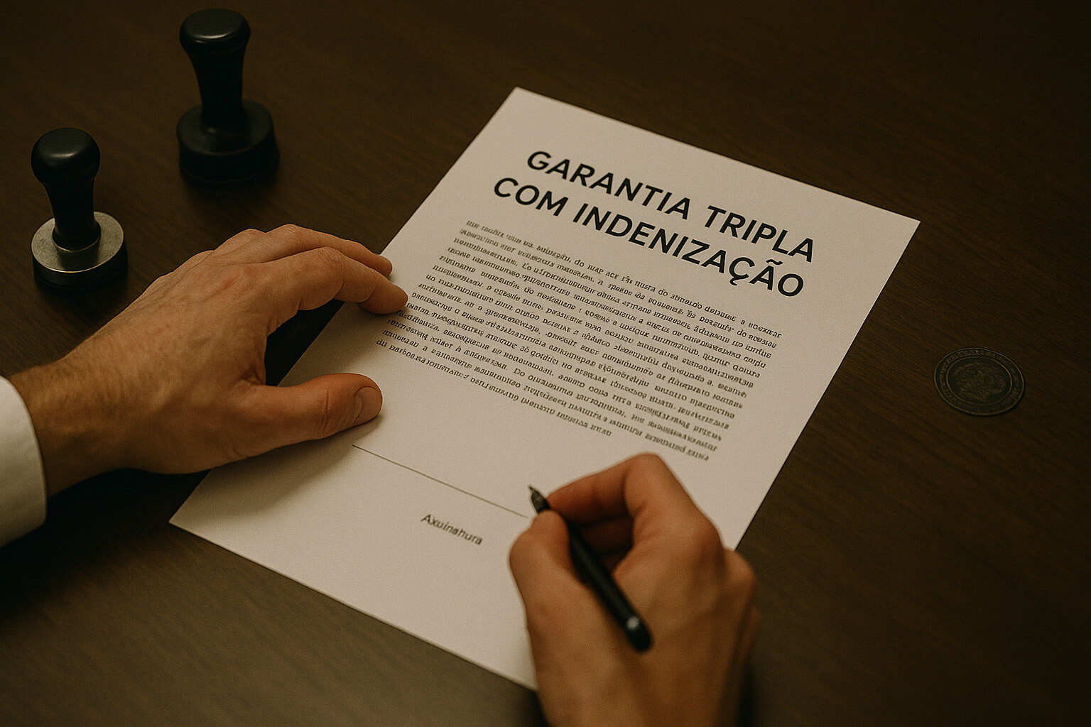 Dr. Pedro sentado em escritório, olhando diretamente para câmera com expressão séria
