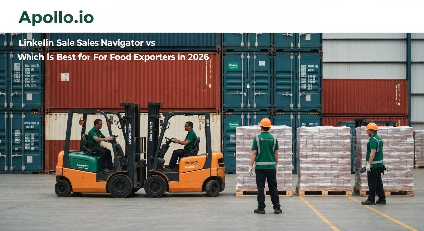 Apollo.io vs LinkedIn Sales Navigator vs ZoomInfo: Which Is Best for Food Exporters in 2026?