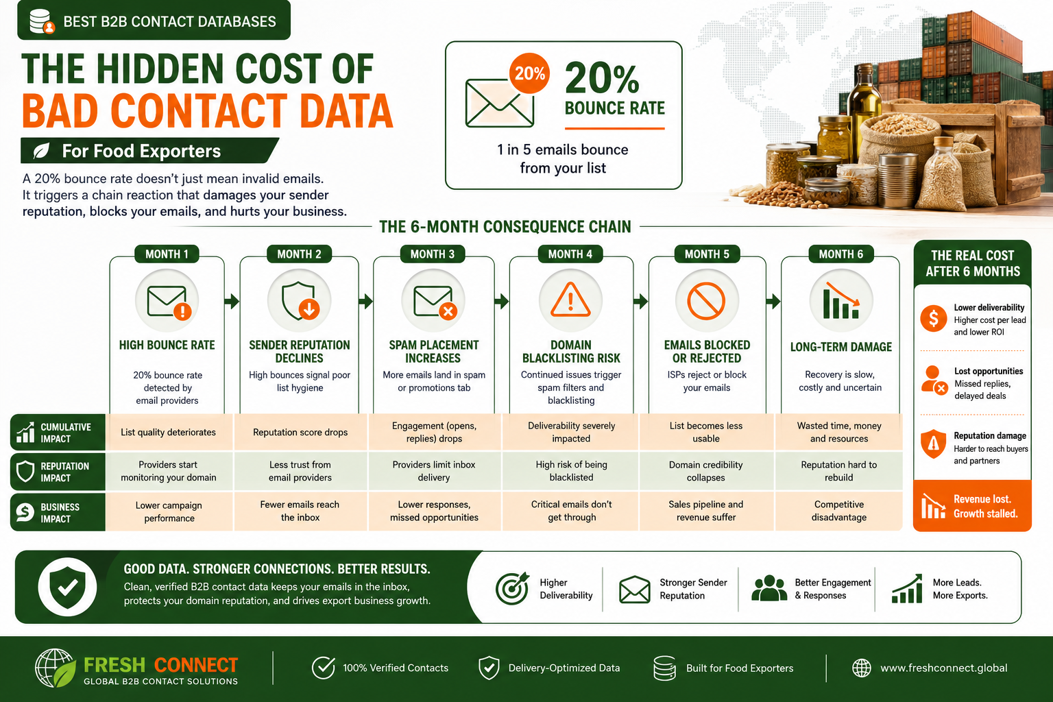Hidden Cost of Bad Contact Data - How 20% bounce rate leads to domain blacklisting within 6 months