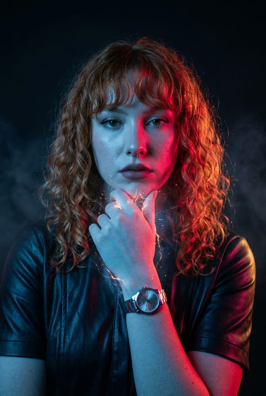 Neon Noir Dual Tone Portrait example 1