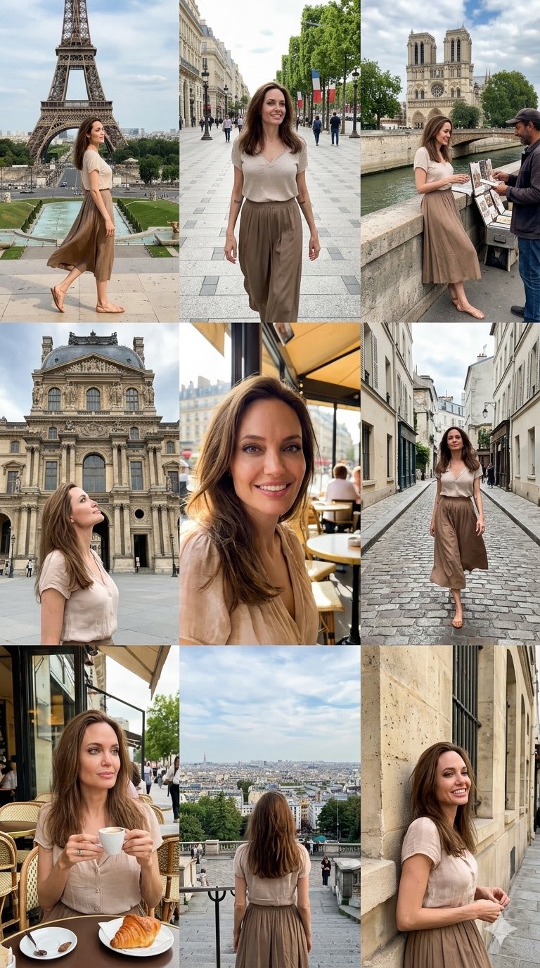 Nano Banana Pro 2.0 — 3x3 Travel Profile Grid example 2