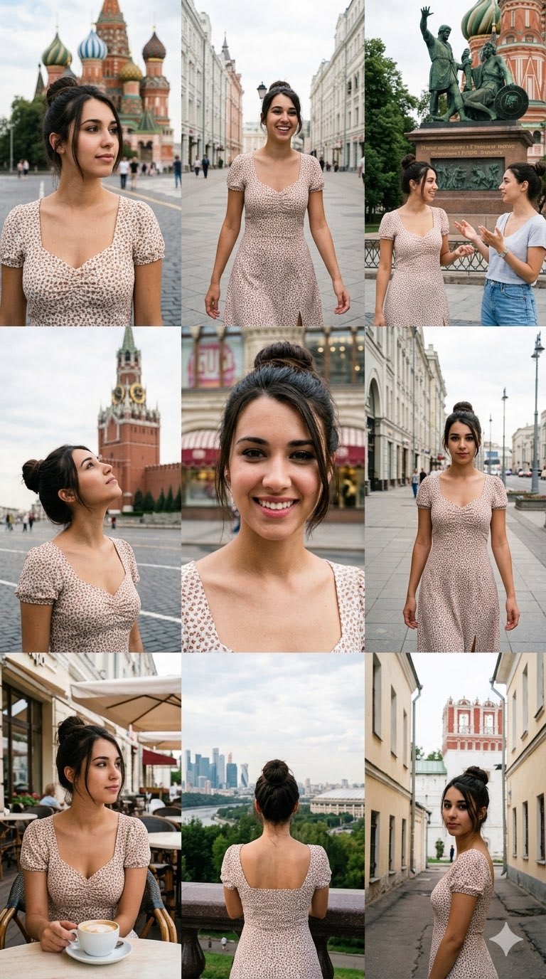 Nano Banana Pro 2.0 — 3x3 Travel Profile Grid example 3