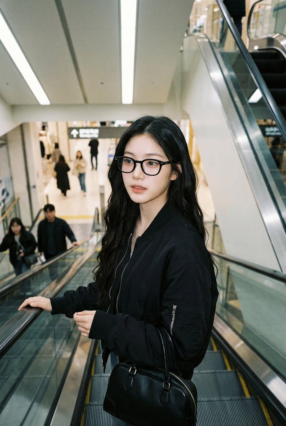 Nano Banana Pro — Escalator Candid Portrait example 1