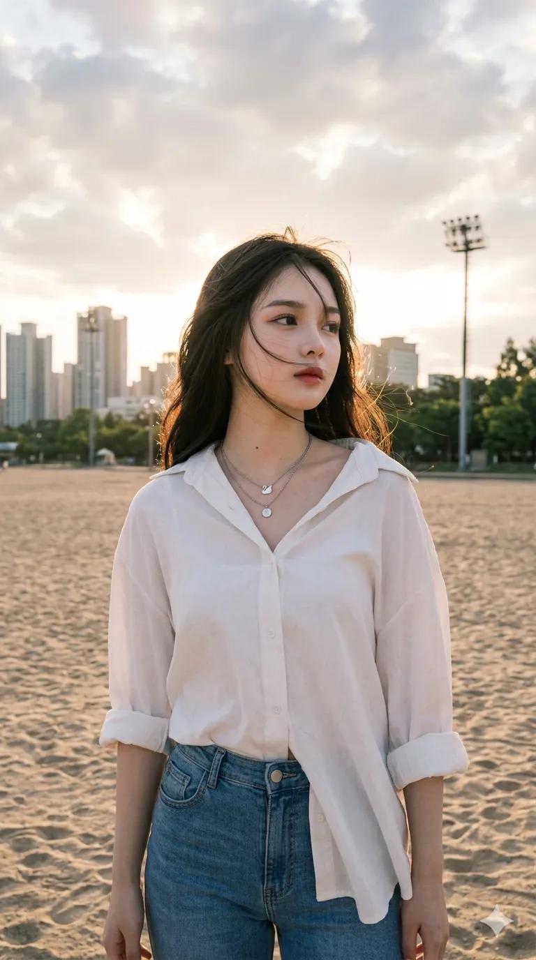 Urban Beach Portrait — Nano Banana Pro example 1