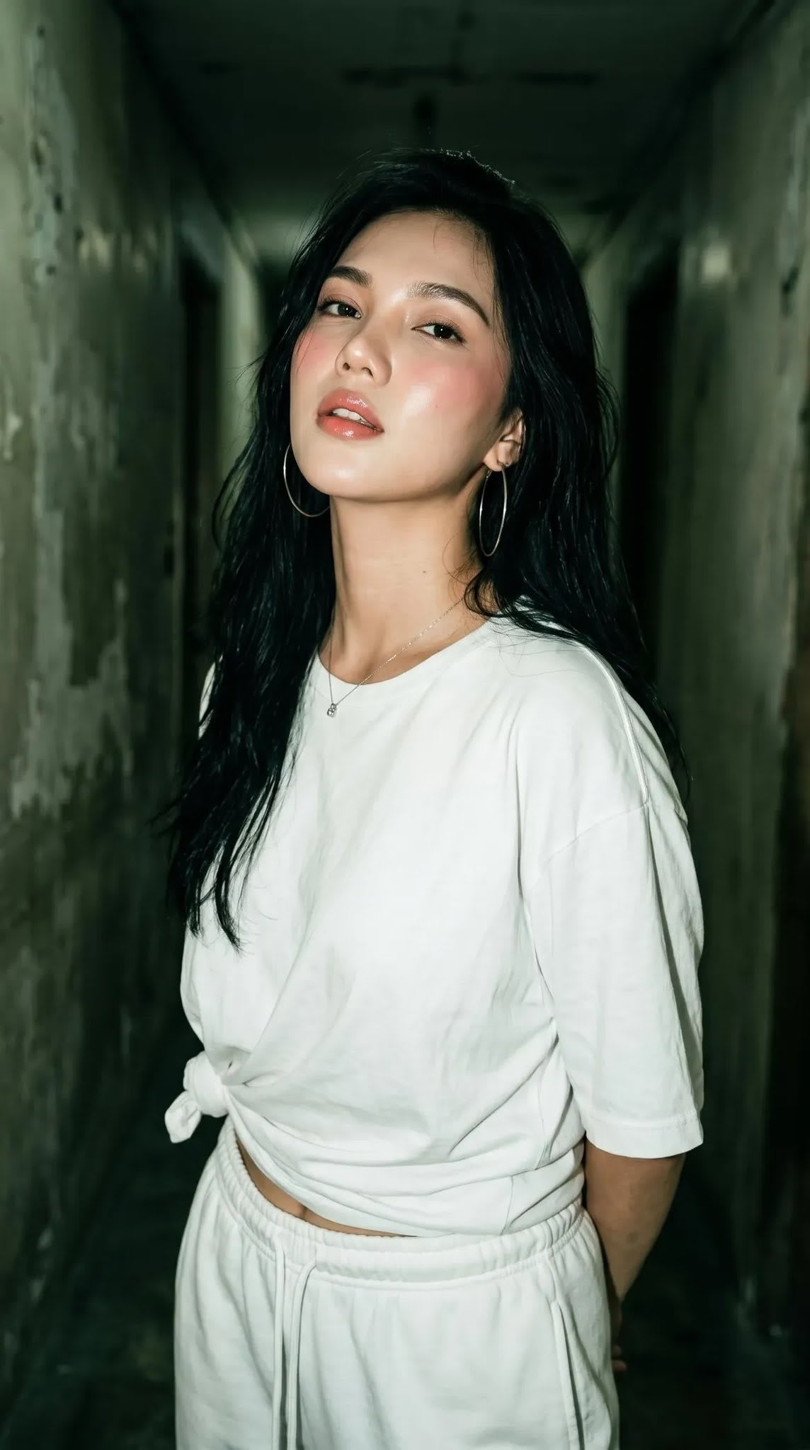 Gemini Nano Banana Pro — Grungy Hallway Portrait example 2