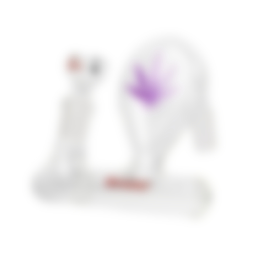 MolinoGlass | Purple Stemless Inline Pre-Cooler with Engraved Leaf