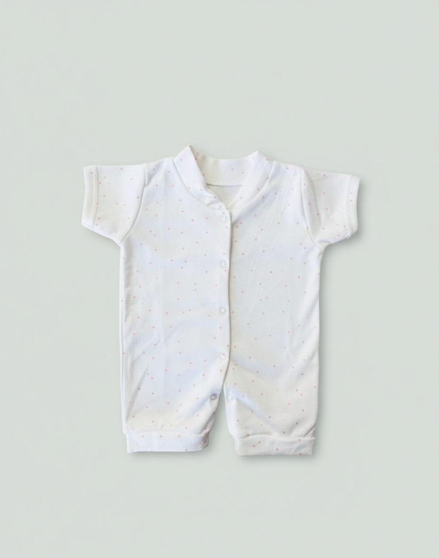 Half Romber Dot Print- White