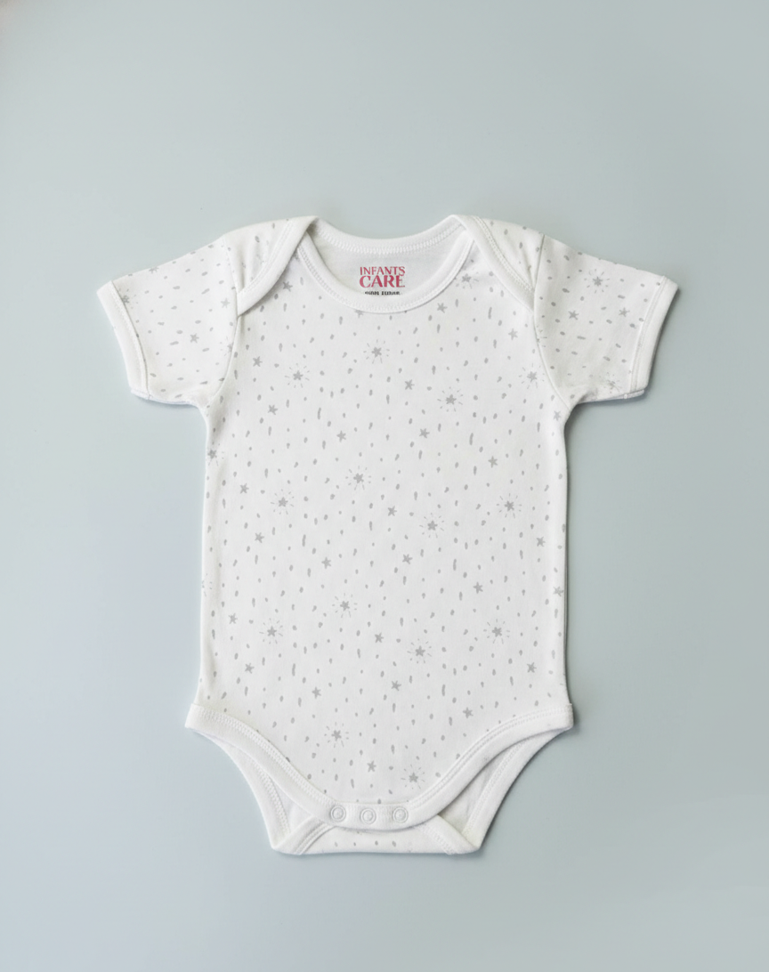 Onesie Star Print - White