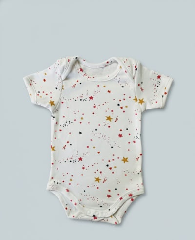 Onesie Star & Dot Print - Alabaster Grey - image 1