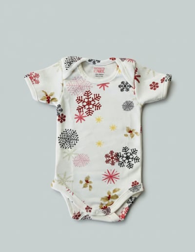 Onesie Snowflake Print - Neutral White - image 1