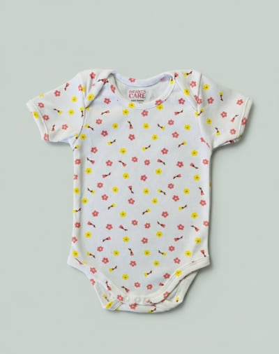 Onesie Flower Print - Off White - image 1