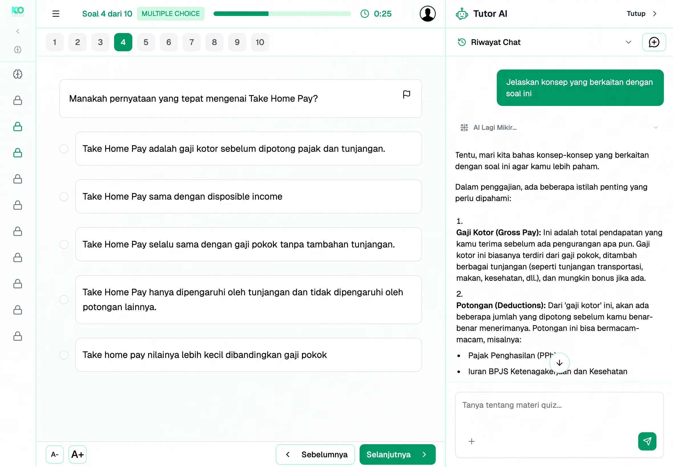 Kelas Olim Quiz View