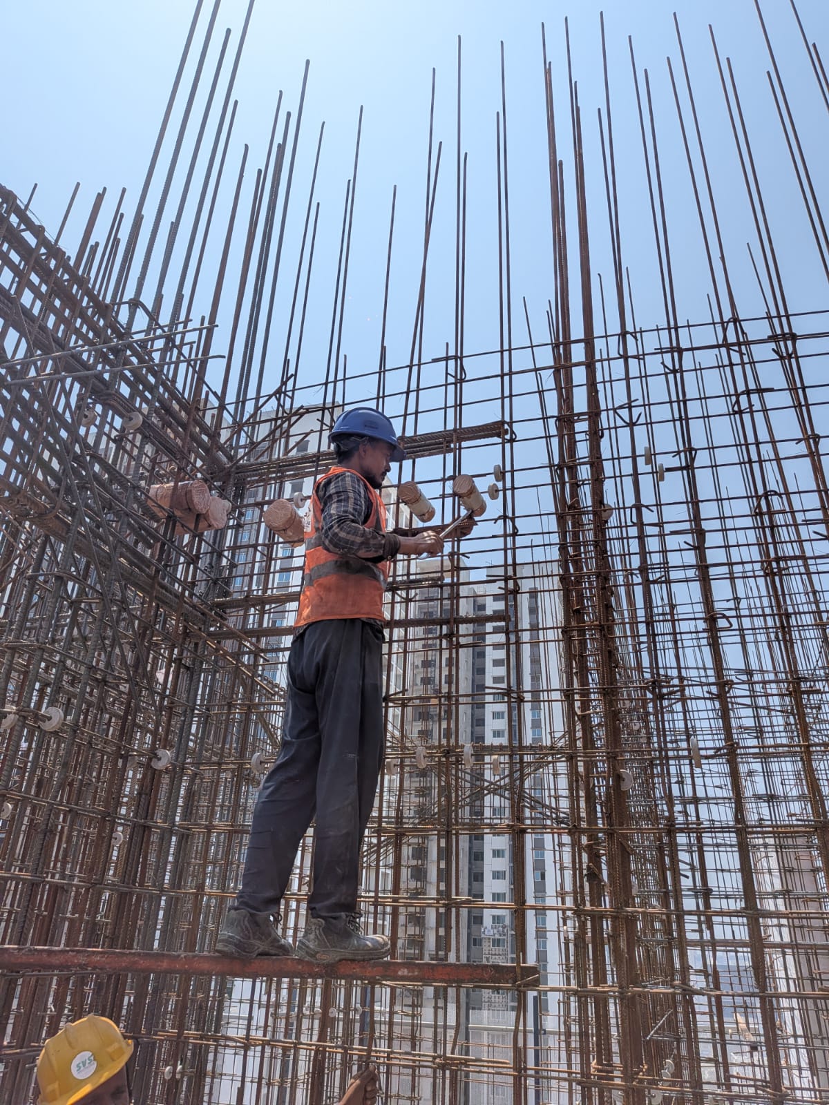 Technical manager inspecting infrastructure