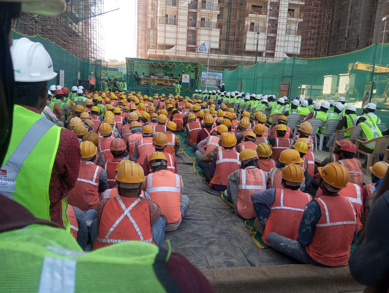 Safety officer at construction site