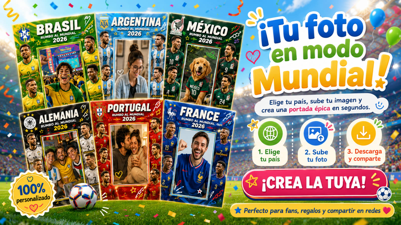 Tu foto en modo Mundial 2026