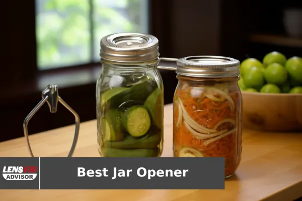 EZ Off Jar Opener - Under Cabinet Jar Lid & Bottle Opener - Opens Any Size  Jar