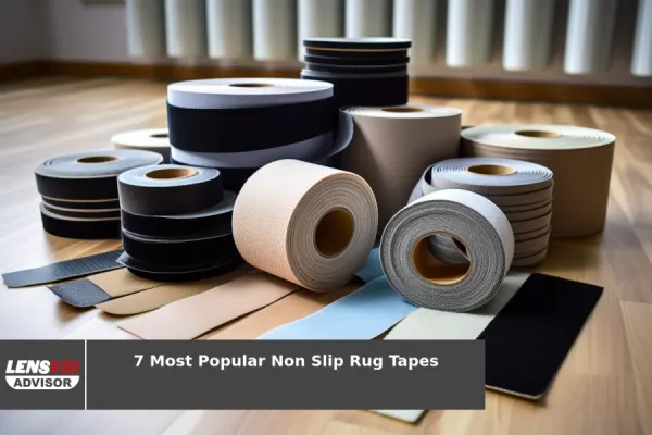 12 PCS Rug Tape, Reusable Washable Carpet Tape, Double Sided Non-Slip Rug  Pads for Hardwood Floors, Rug Stoppers for Area Rugs, Black 
