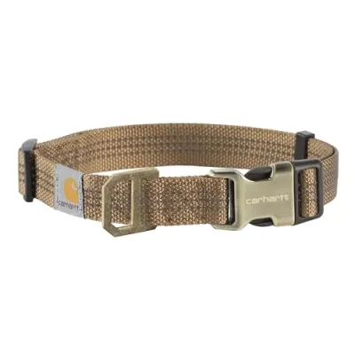 Carhartt Dog Collar Brown Brushed Brass Large
