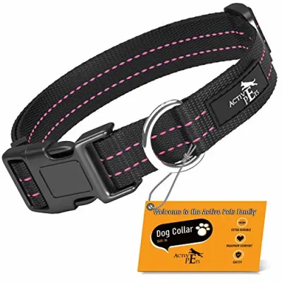 Active Pets Quick Release Dog Collar Pink XL