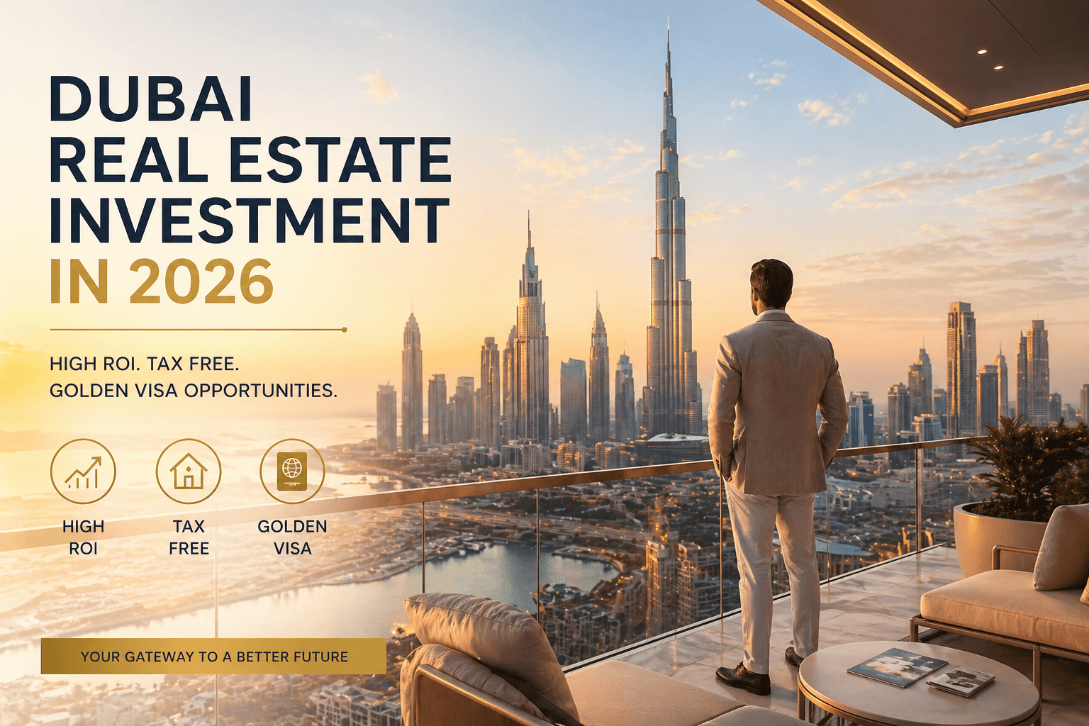 Dubai ingatlan befektetés 2026 – magas hozam és Golden Visa