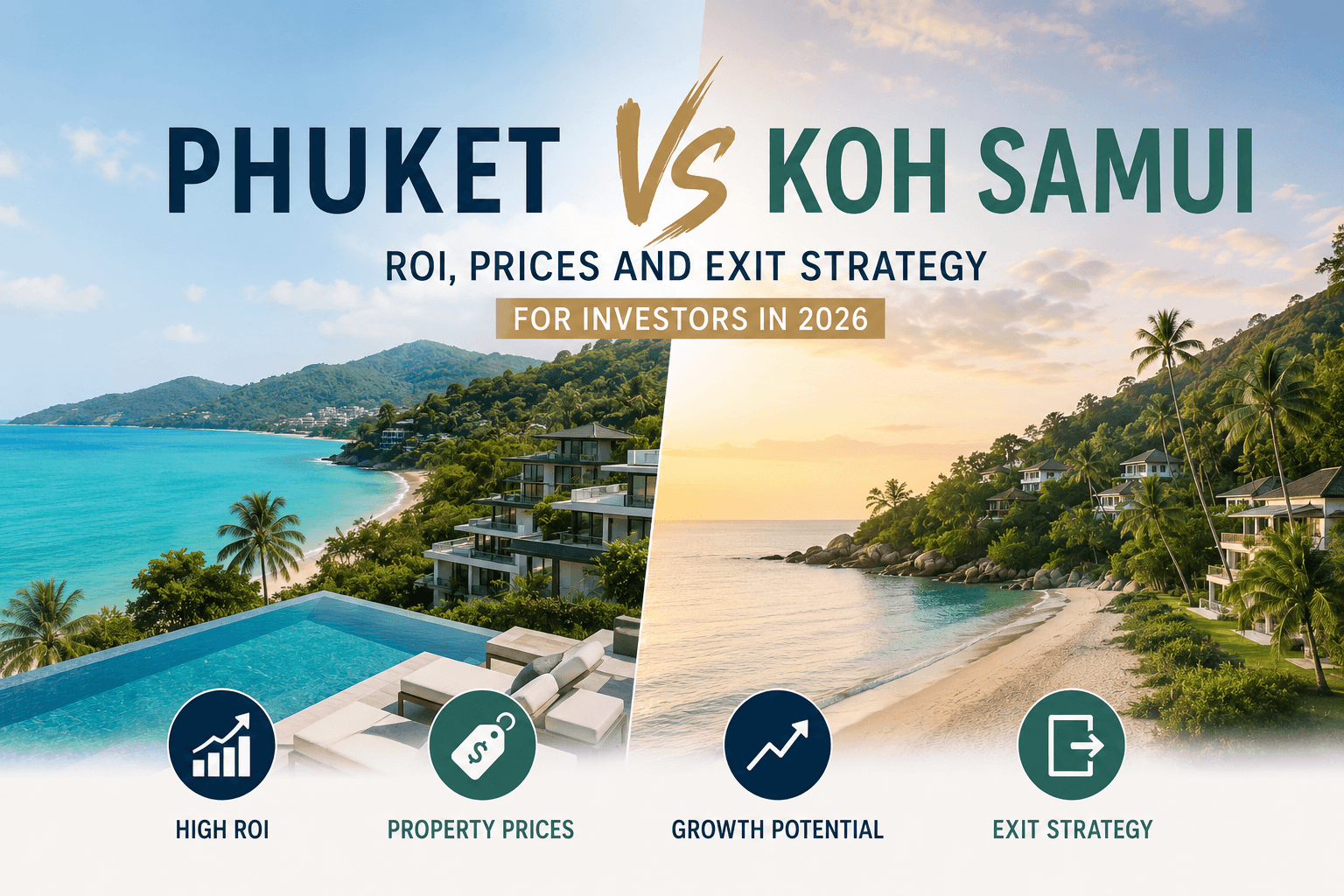 Phuket vs Koh Samui: ROI, Prices and Exit Strategy for Investors in 2026