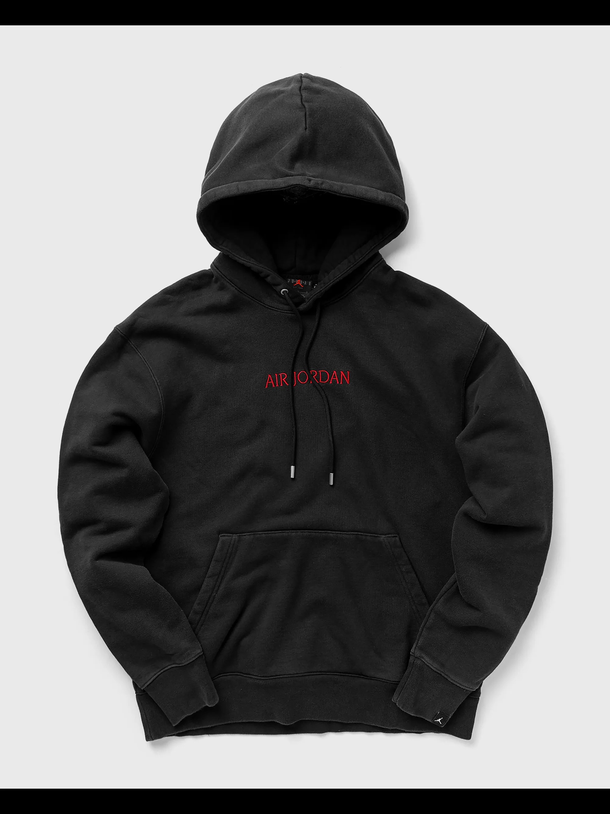WORDMARK FLEECE HOODIE BLACK / GYM RED