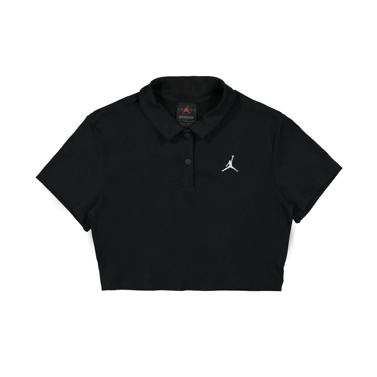 CROPPED POLO SHIRT BLACK / WHITE