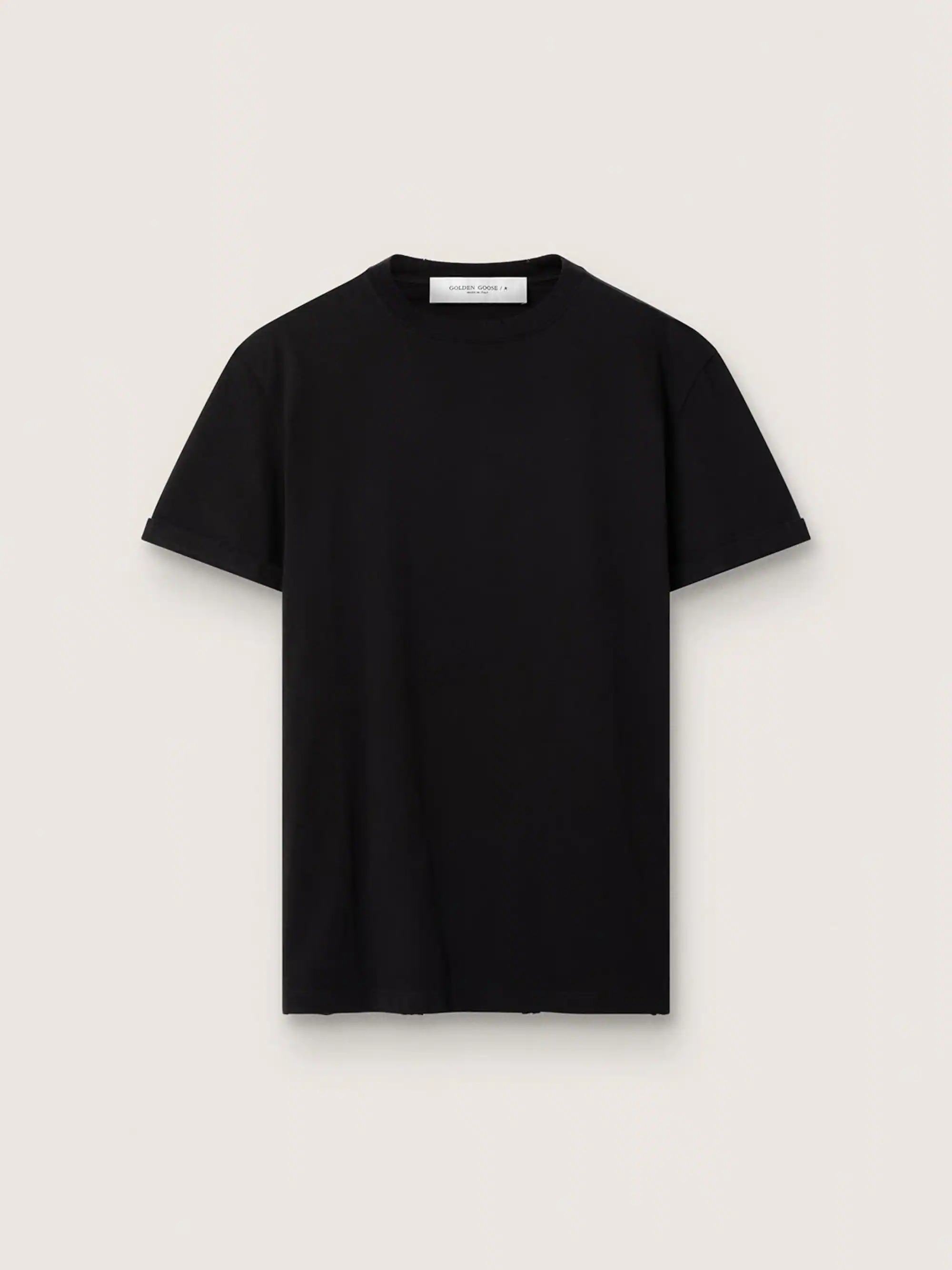 GOLDEN M'S REGULAR T-SHIRT DISTRESSED COTTON JERSE EY