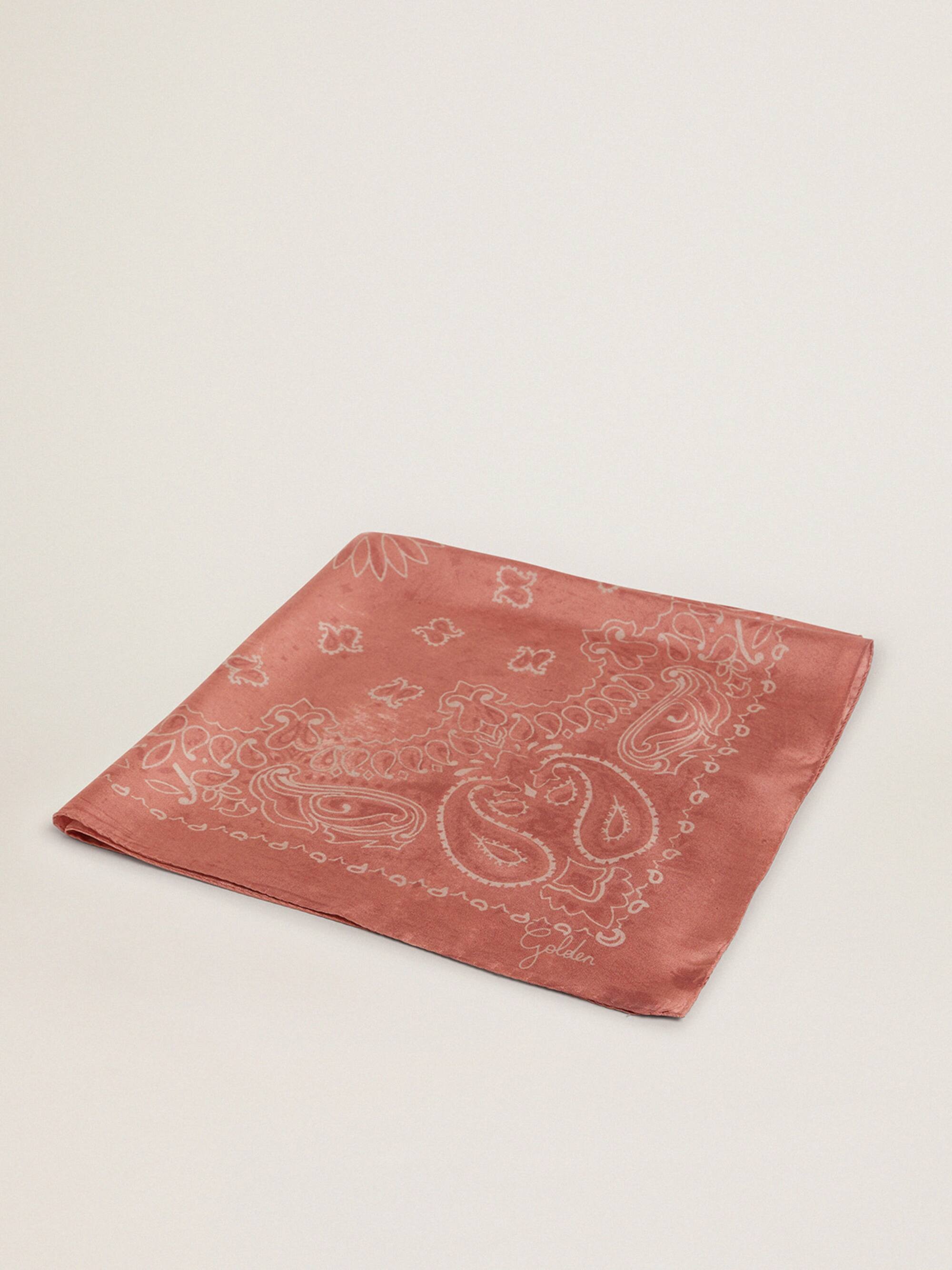 GOLDEN FOULARD PAISLEY PRINT SILK