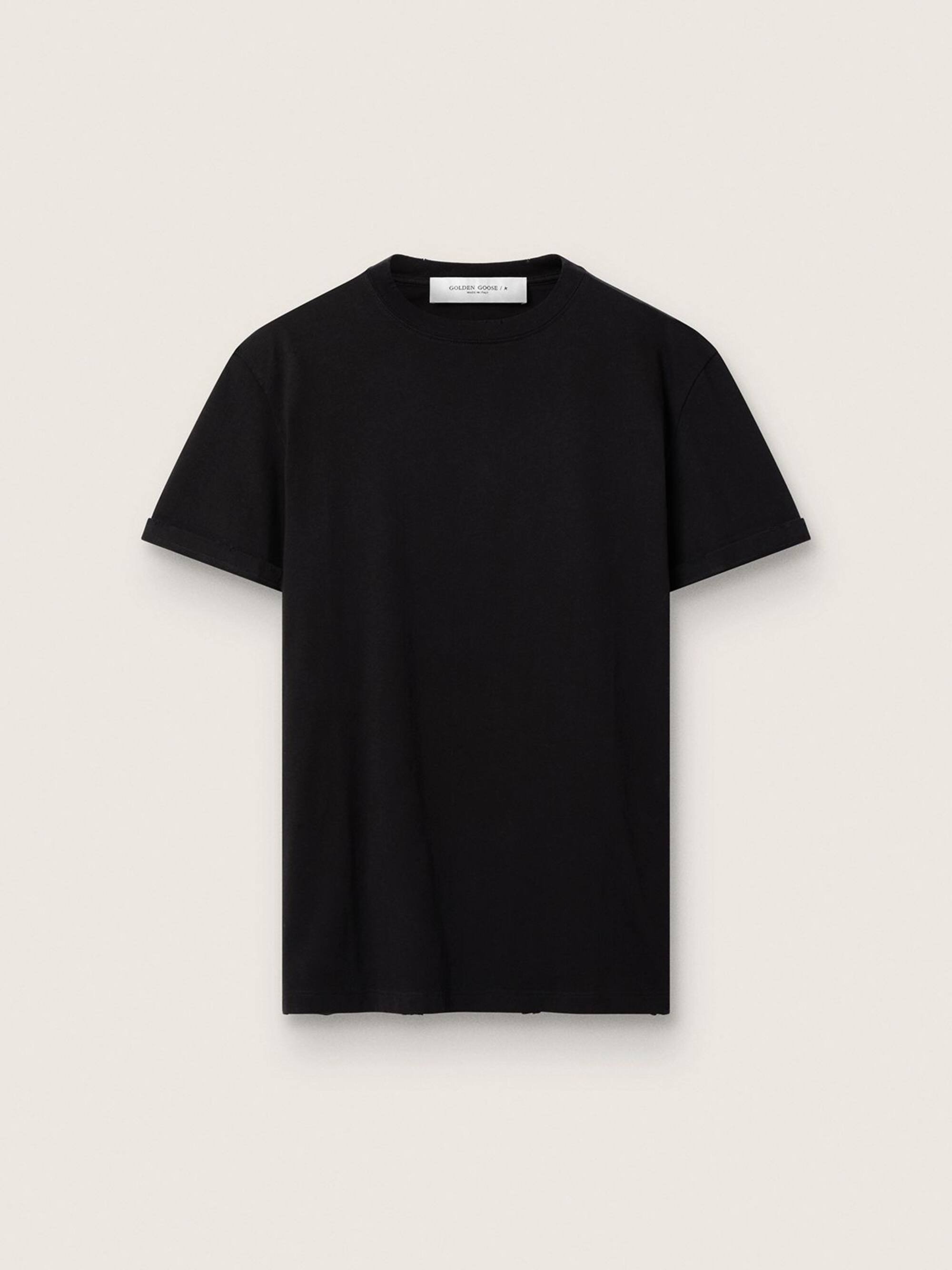 GOLDEN W'S REGULAR T-SHIRT DISTRESSED COTTON JERSEY