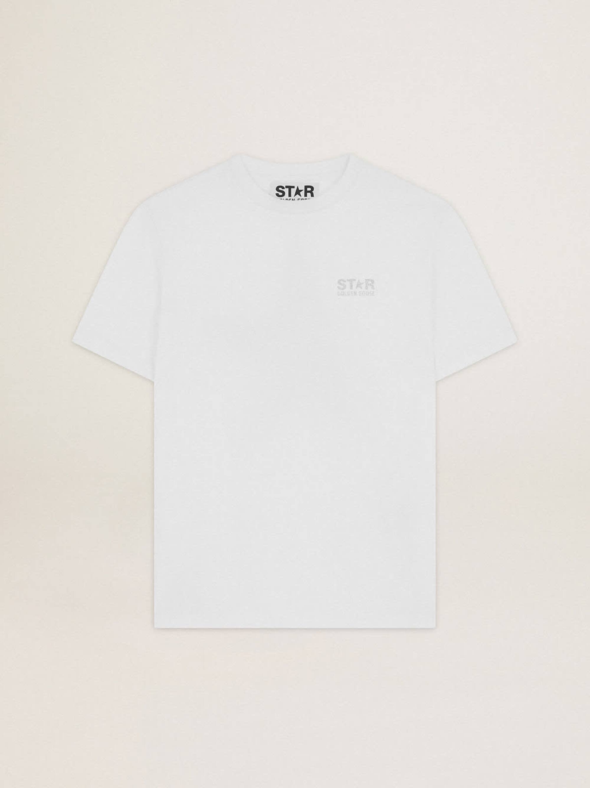 STAR W'S REGULAR T-SHIRT /LOGO/ BIG STAR BACK/ GLITTER