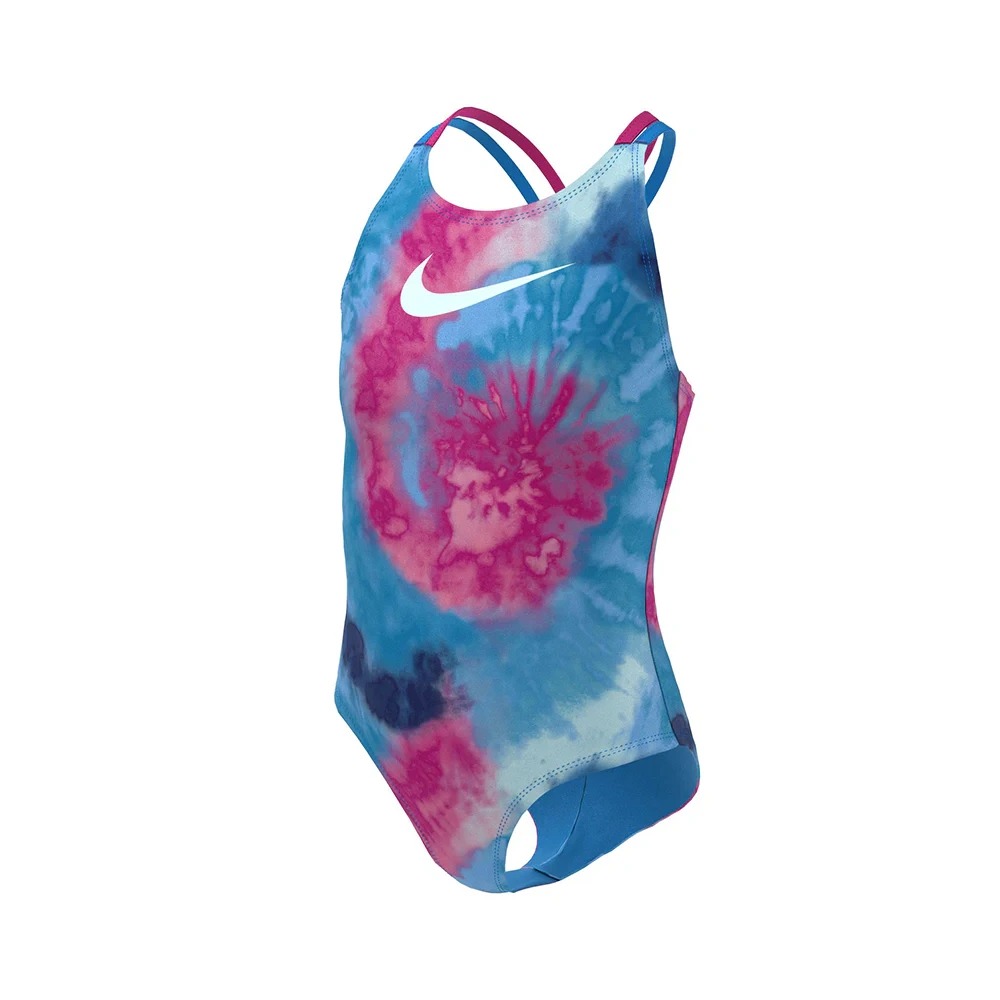 SWIMSUIT GIRLS TIE DYE SPIDERBACK PHOTO BLUE