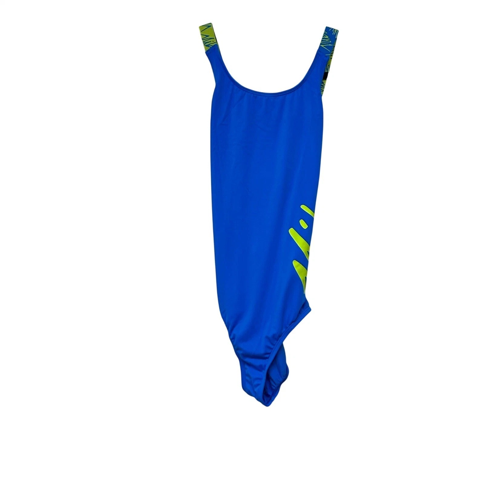 GIRLS SWIMSUIT SCRIPT LOGO PHOTO BLUE