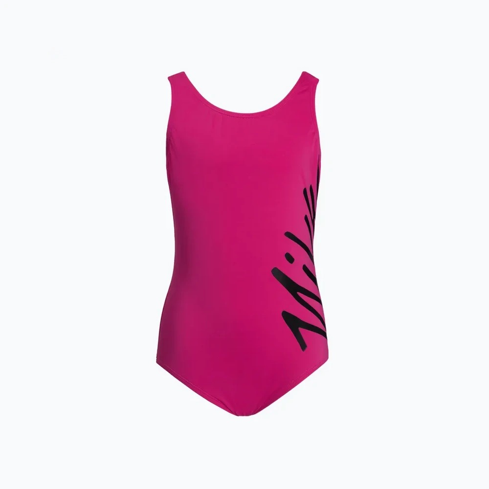 GIRLS SWIMSUIT SCRIPT LOGO PINK PRIME