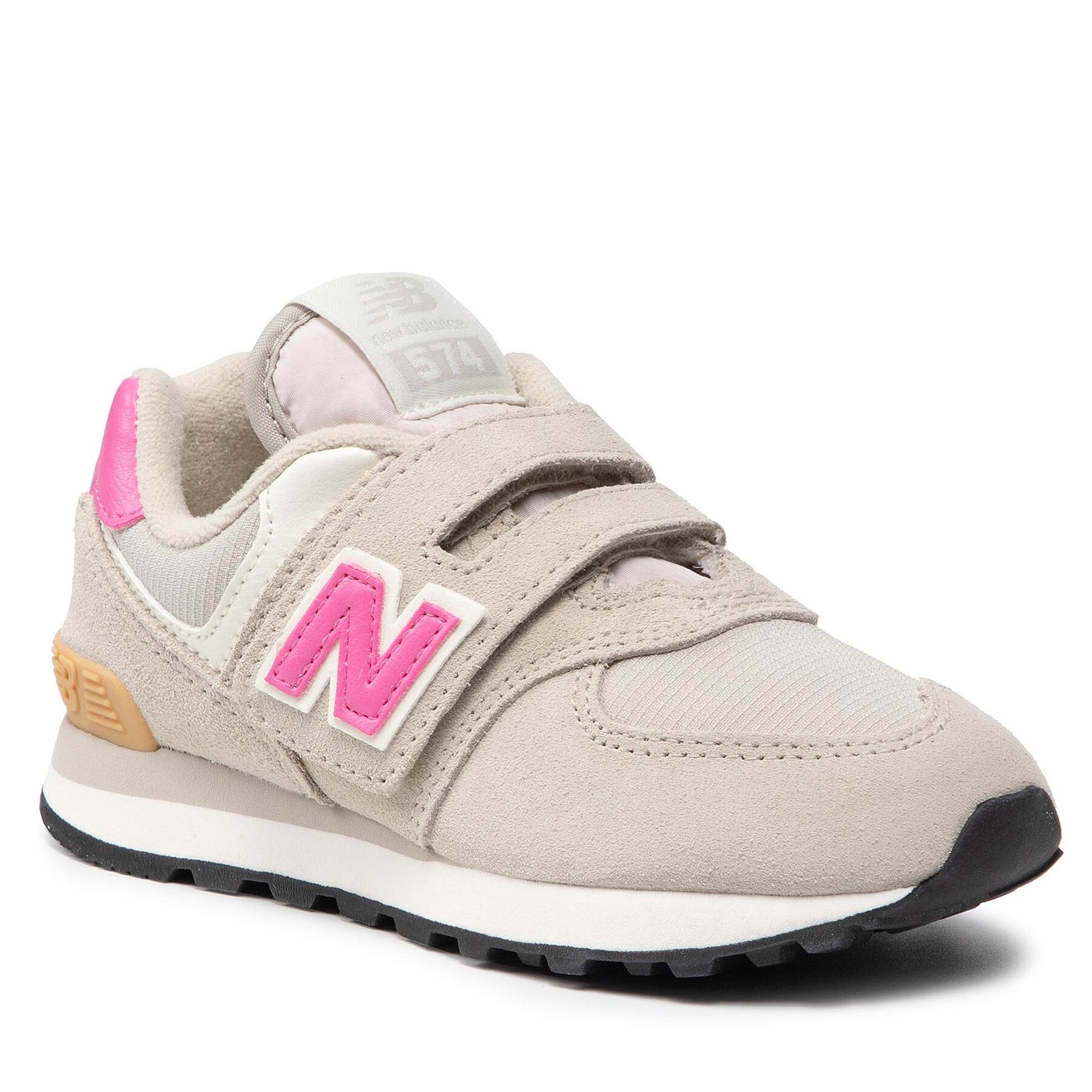 NEW BALANCE 574 PRESCHOOL GREY / PURPLE‑PINK