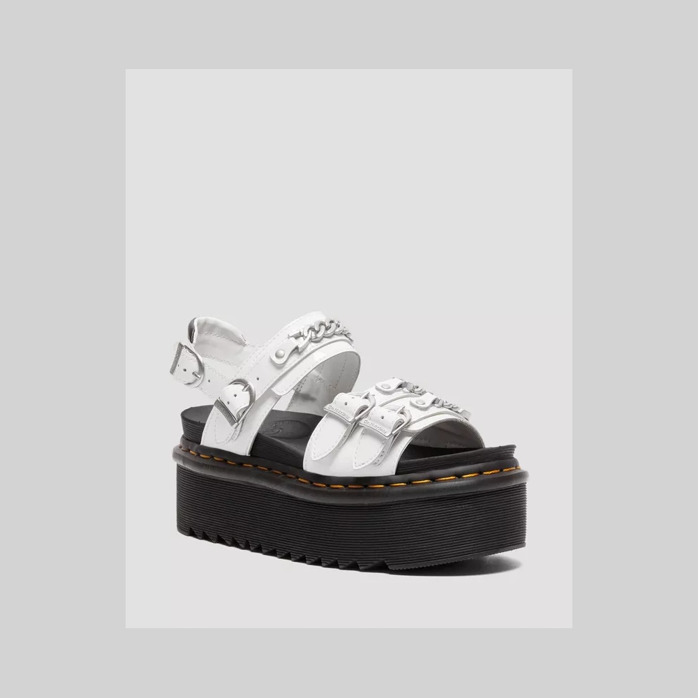 VOSS II CHAIN PATENT PLATFORM SANDALS