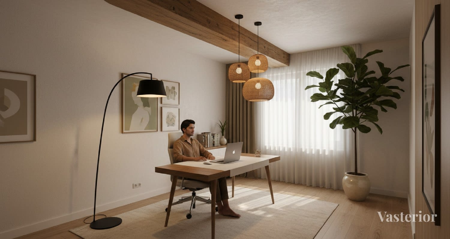 Work-From-Home Fatigue? 10 Vastu + Interior Fixes to Feel Focused Again - Fix #9 -- Create a Work Boundary (Even in a Tiny Home) - 1