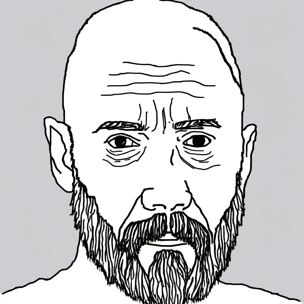 Output for the Glif "Wojak Generator"