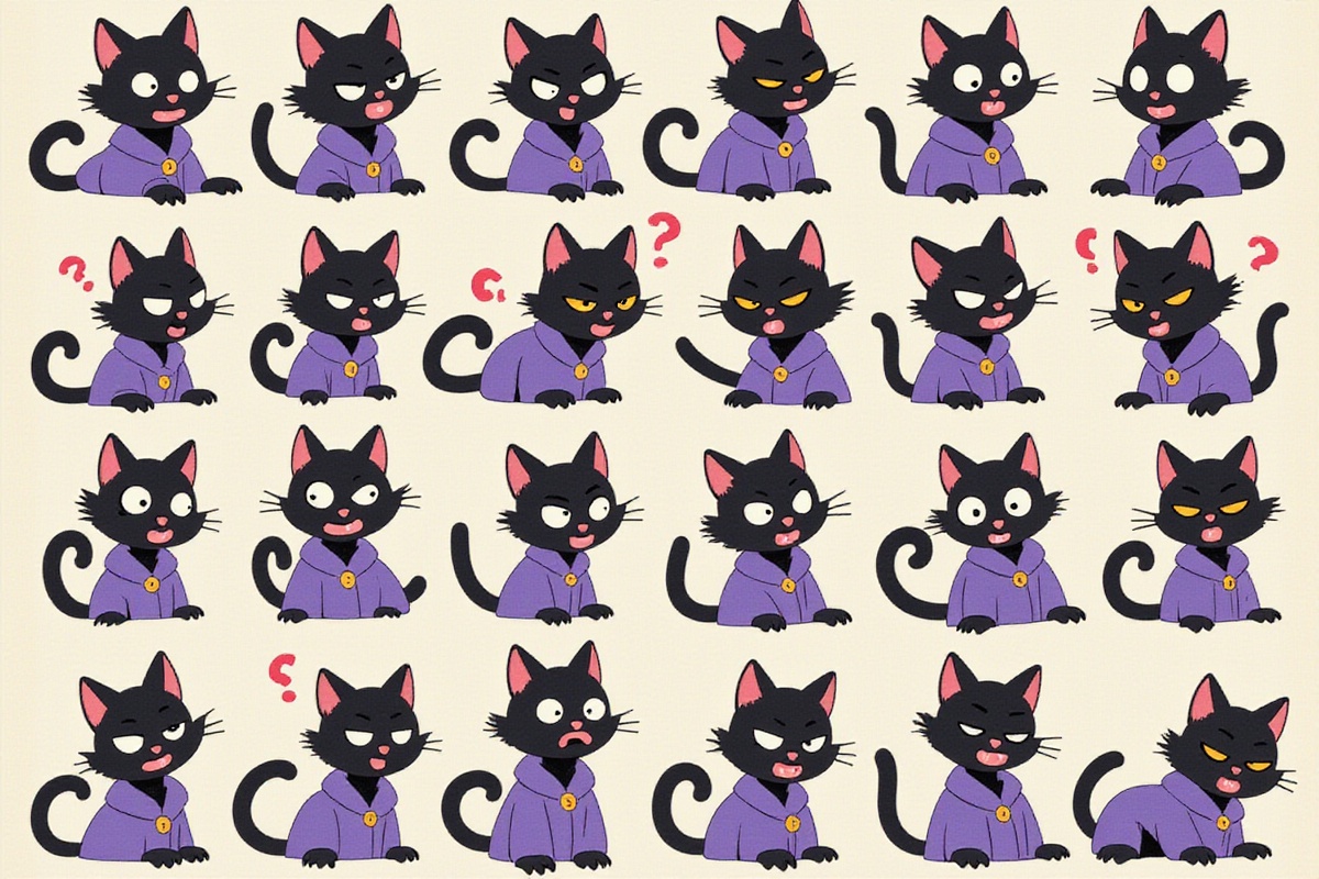 Output for the Glif "Flux Dev Character Expression Sheet"