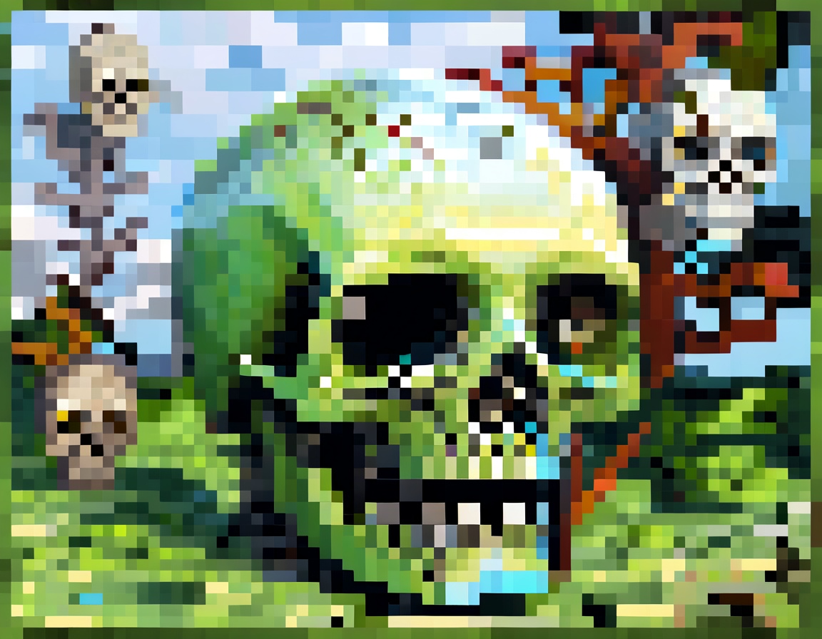 Output for the Glif "Minecraft Painting Style Lora"