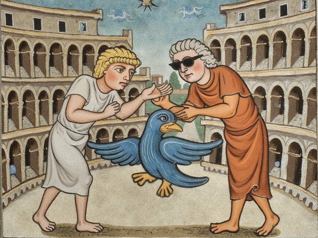 Output for the Glif "Weird Roman Memes"