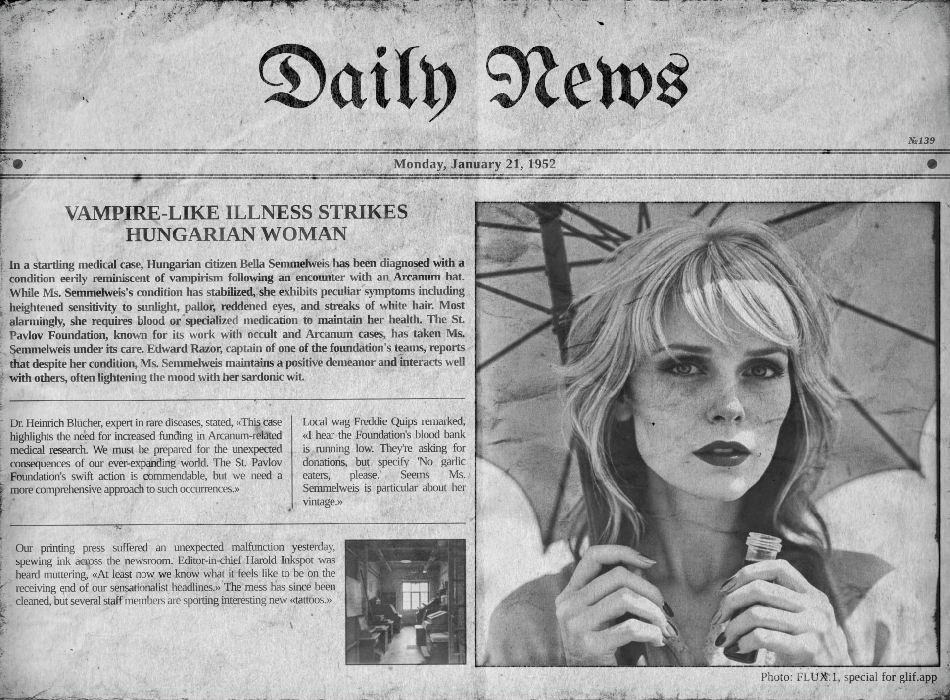 glif - Mahamad&rsquo;s run of Neural Daily News - v2 now!