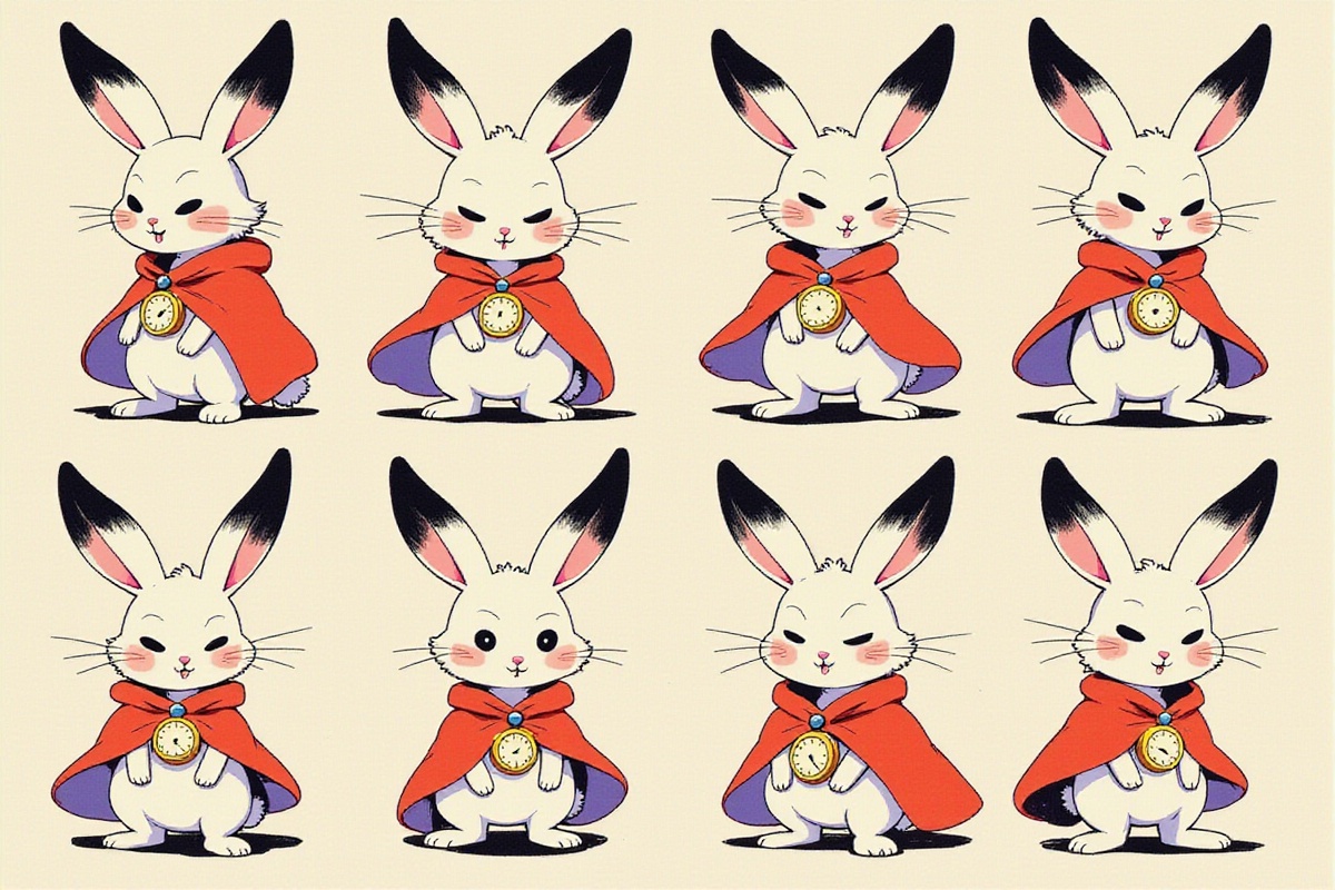 Output for the Glif "Flux Dev Character Expression Sheet"
